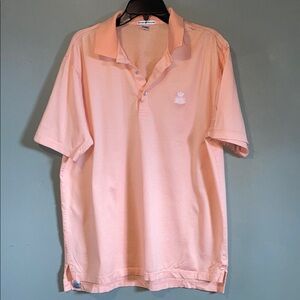 Peter Millar Men's Peach Polo Shirt RJ Reynolds Golf Course Rare